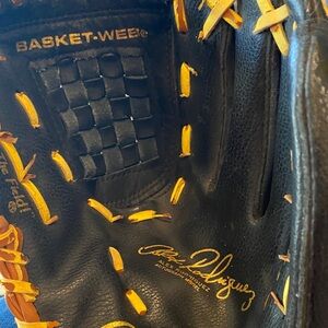 Rawlings Black and Yellow/Brown laces Kids Baseball Glove